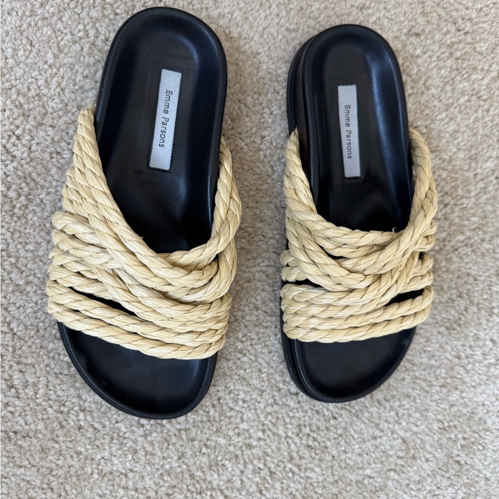 Emme Parsons Raffia Evvie Sandals Size 36